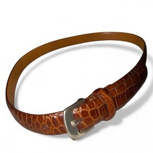 Lauren Ralph Lauren Brown reptile leather Belt